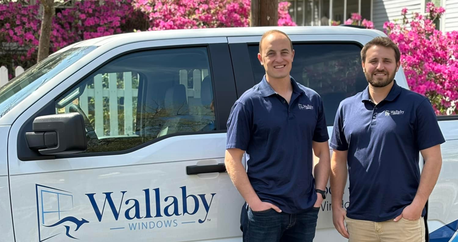Wallaby Windows team standing beside branded truck providing trusted window replacement and professional installation services in coastal Carolina