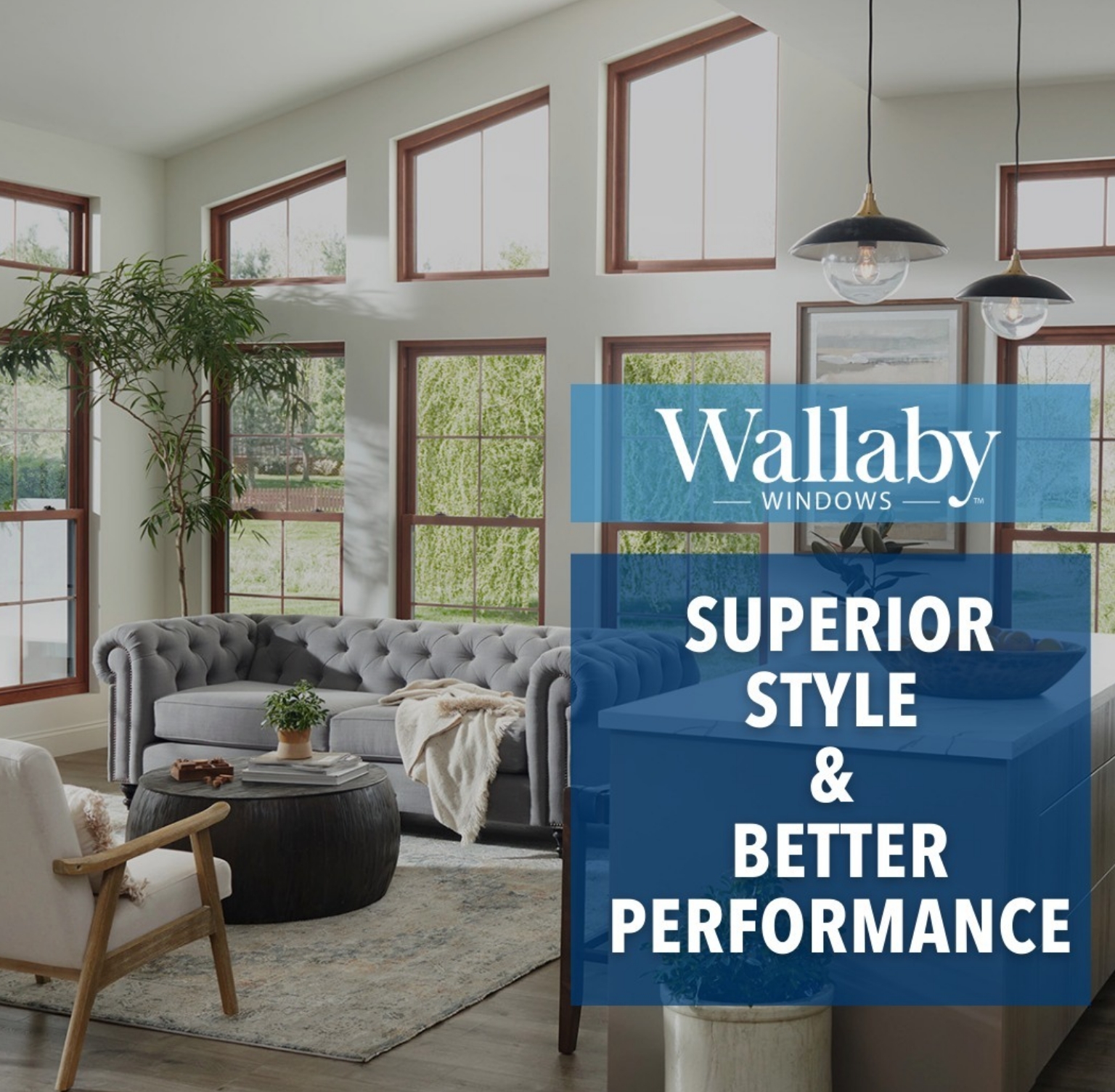 Elevate your home! Wallaby Windows sleek, Impact-Resistant Windows!