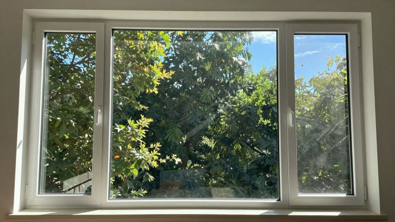 Jacksonville home interior with new, clean windows.