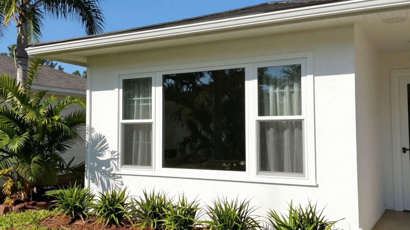 Jacksonville home with new energy-efficient window.