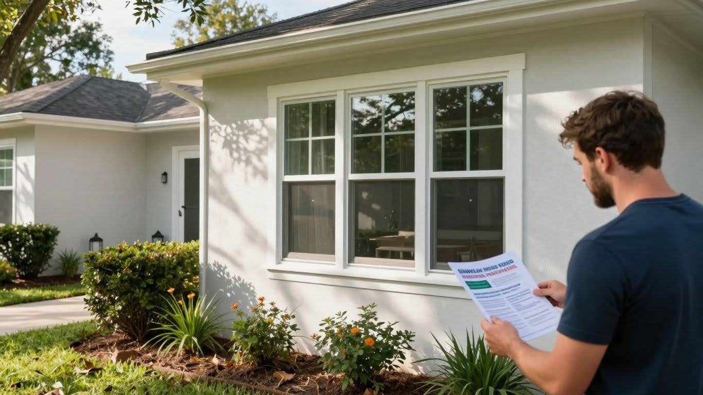 Jacksonville home with new impact windows and financial aid information.