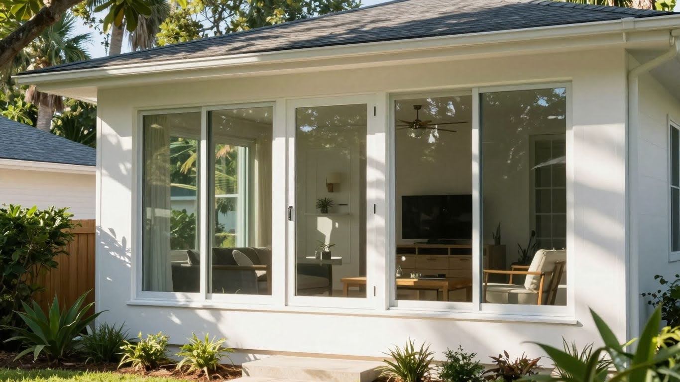 Modern energy-efficient windows in a Jacksonville home.