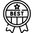 Icon of award badge symbolizing free repair service for Wallaby Windows installations
