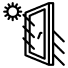 Icon of a replacement window with sunlight representing customer-focused service by Wallaby Windows