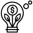 Icon of a lightbulb with dollar sign symbolizing clear communication and transparency from Wallaby Windows