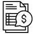 Icon of document with dollar sign symbolizing hassle-free window and door replacements from Wallaby Windows